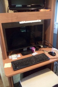 My work area in the RV