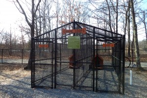 Kennels in dog park