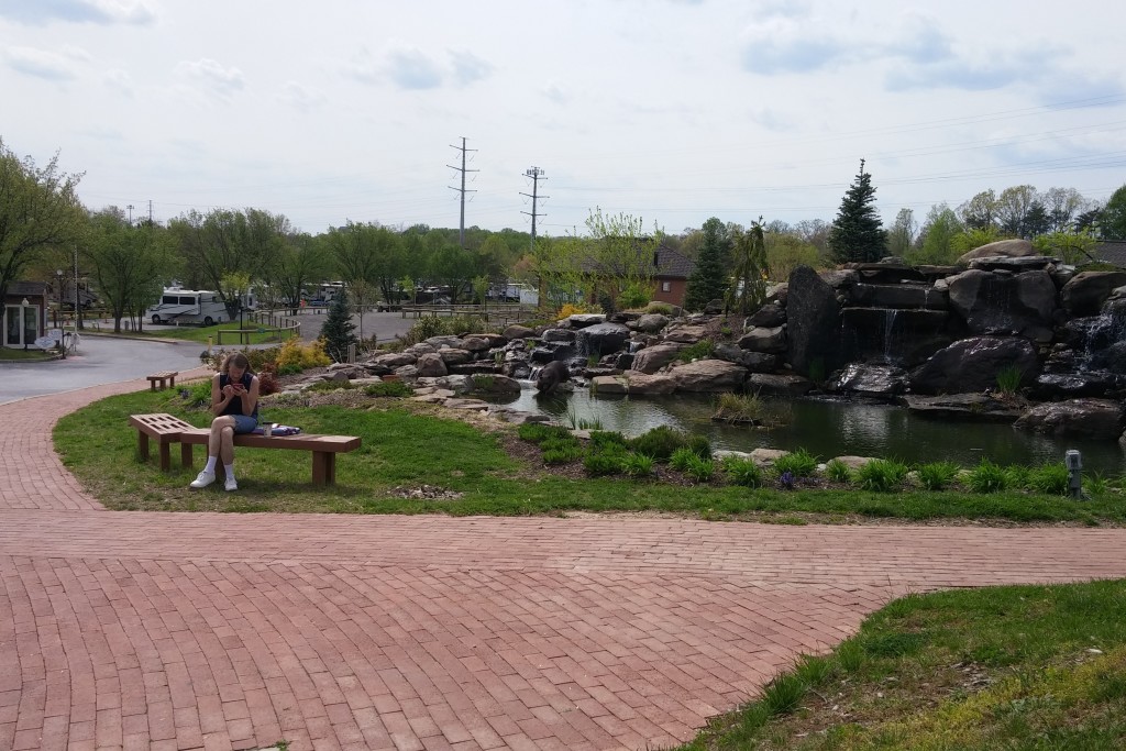 Jett by the waterfall