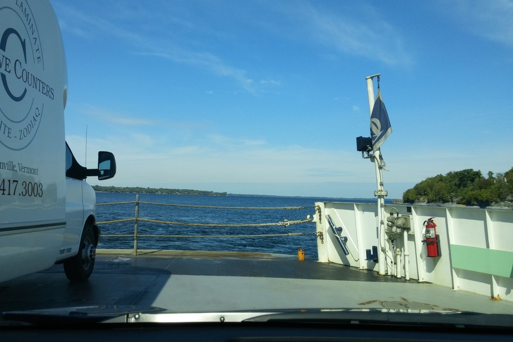 On the ferry