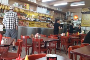 Interior of Lester's Deli