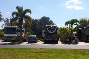 Our site from the pond