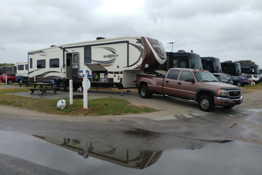 Hitching up in the rain