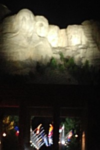 Mt Rushmore at night
