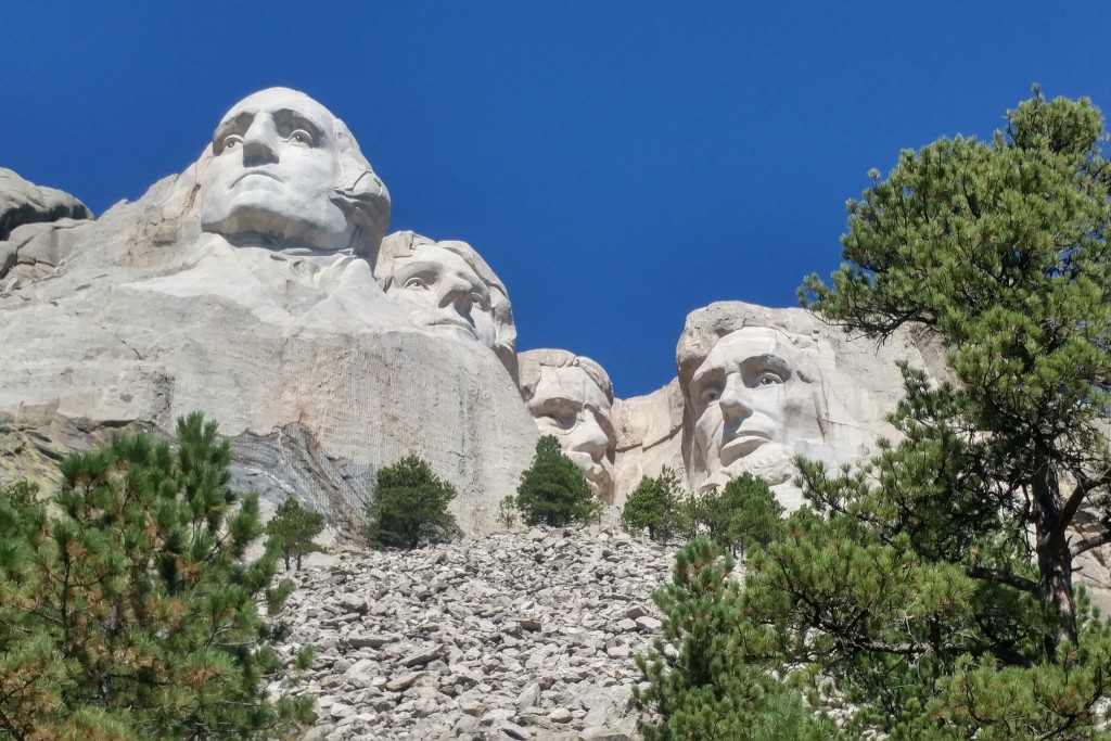 At the base of the sculpture