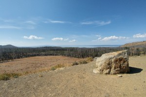 First glimpse of Yellowstone Lake