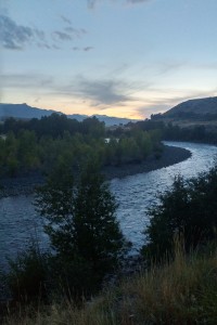 The Shoshone River at sunset