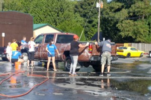 Getting the truck washed