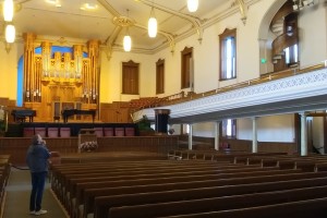 Jett, puzzled by the staircase