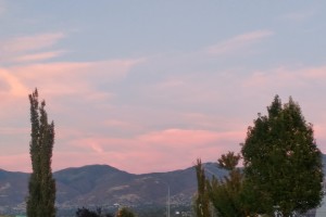 Sunset over the mountains