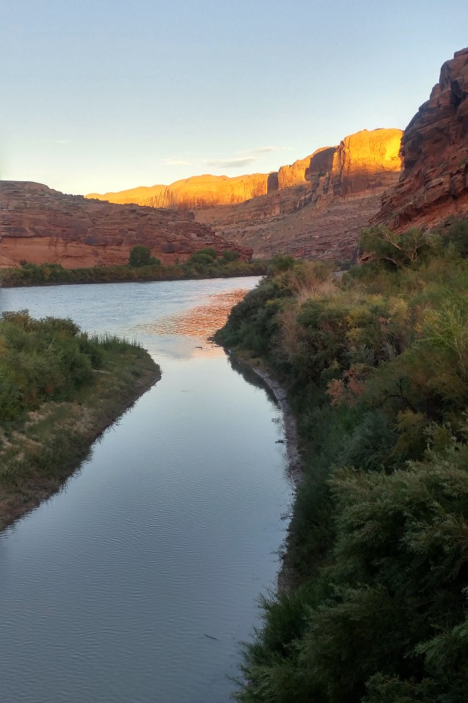 Colorado River canyon at dusk