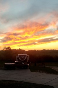Sunset over the RV