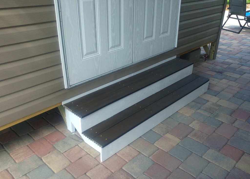 Completed shed steps